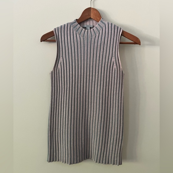COS Sleeveless Mock Neck Wide Rib Sweater - Picture 8 of 8